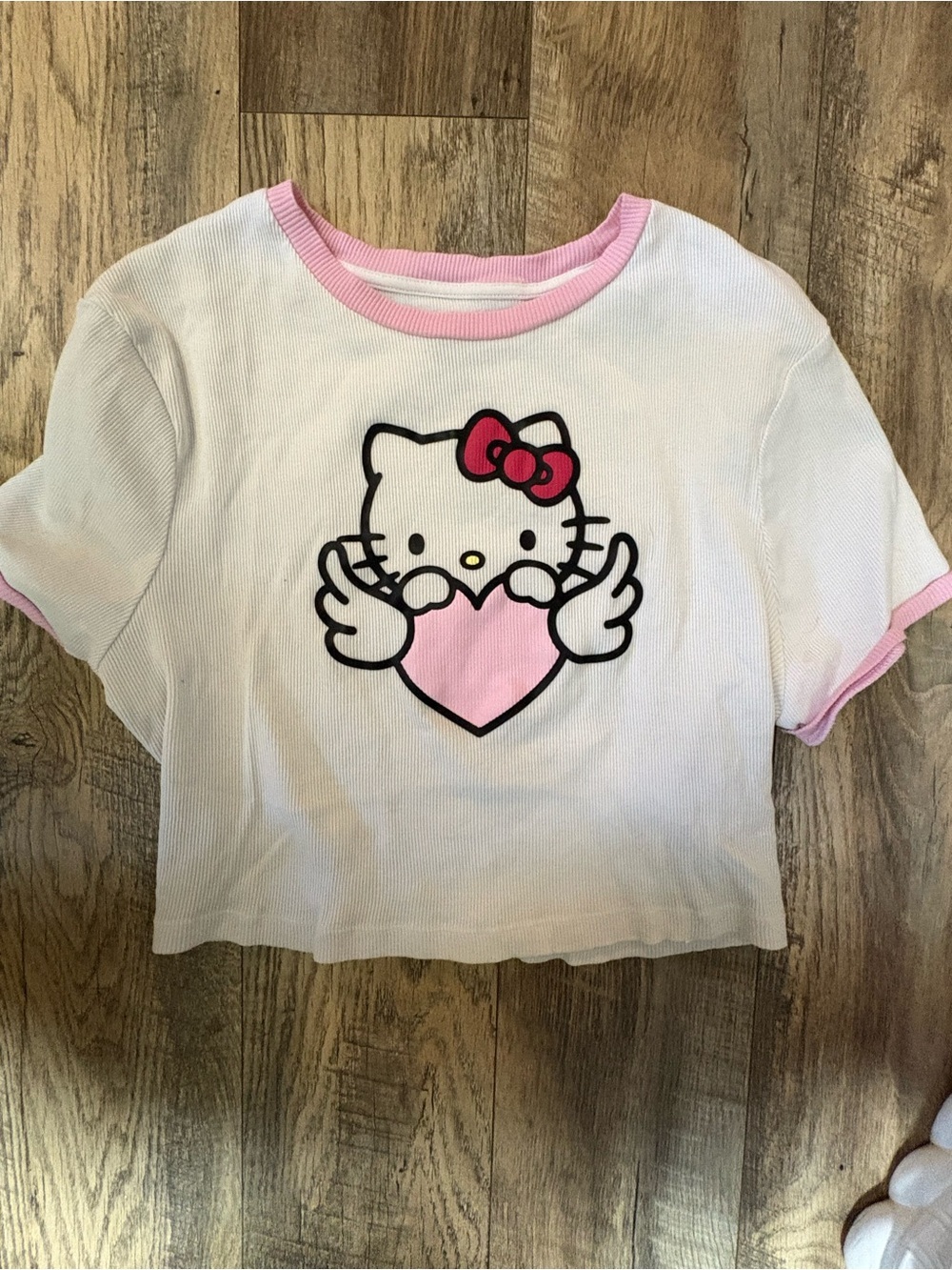 Hello Kitty White & Pink Short Sleeve  Tee